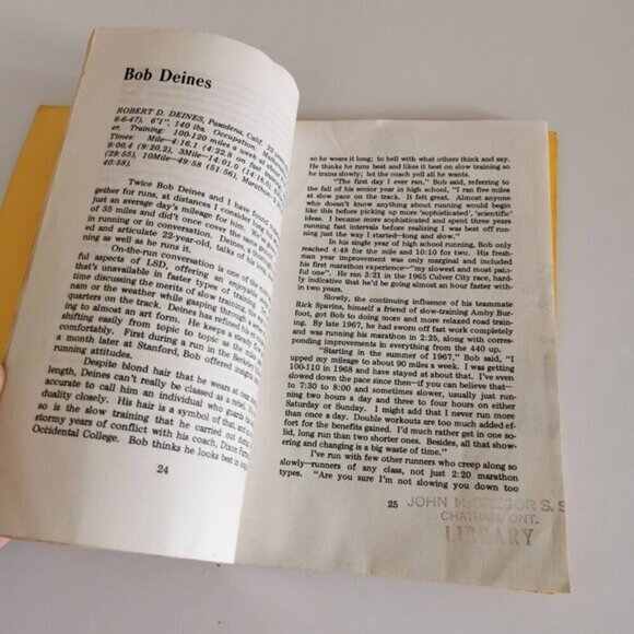 1976 Long Slow Distance Running Book DAMAGED Joe Henderson Marathon Training - Picture 10 of 10